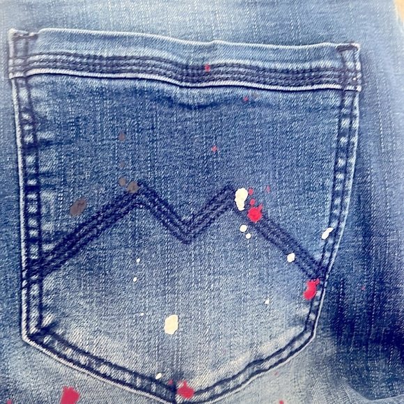 MAISON ARTICLE 👖Dark Blue Splatter Men's Jeans - Picture 5 of 6